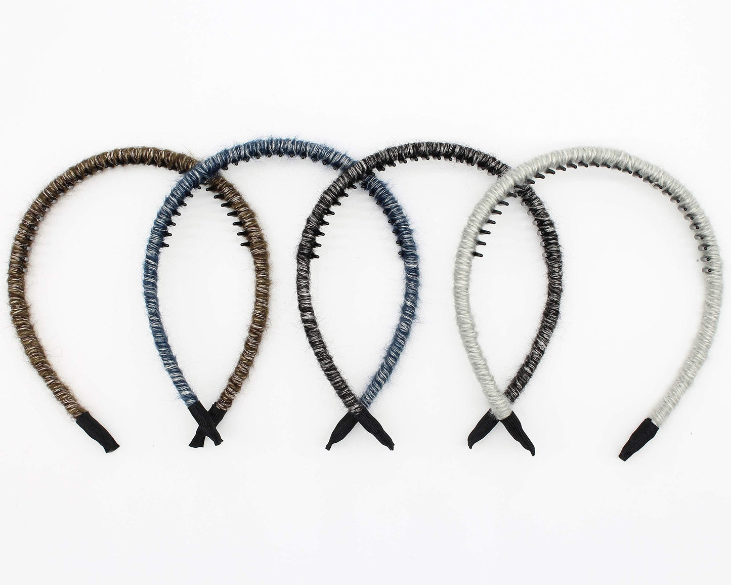 JOBAND Fashion Wool Knit Hair Band - Non-Slip Resin Comb Teeth Hoop (4 Colors)