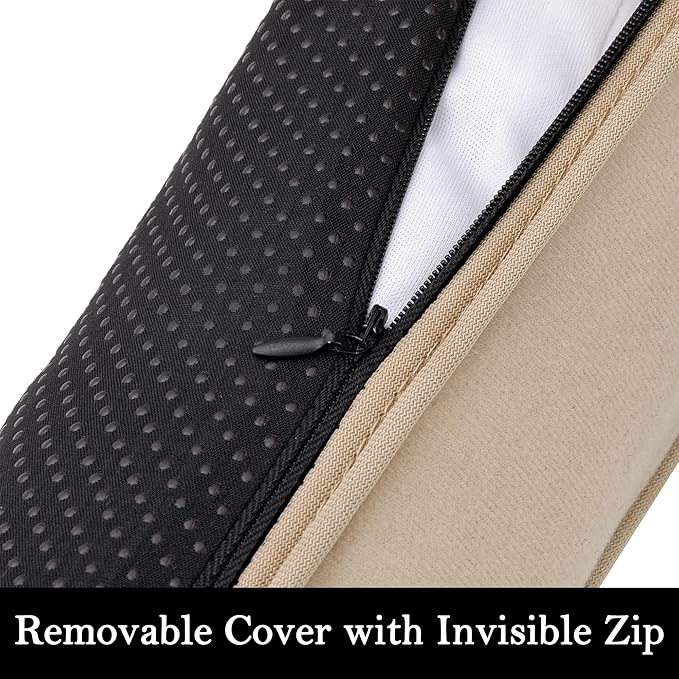 Sunolga 32" Door Draft Stopper Blocks Hot Cold Air with Removable Washable Cover for Gaps Up to 3", All-Season Noise and Wind Seal for The Bottom of Door and Window, Beige