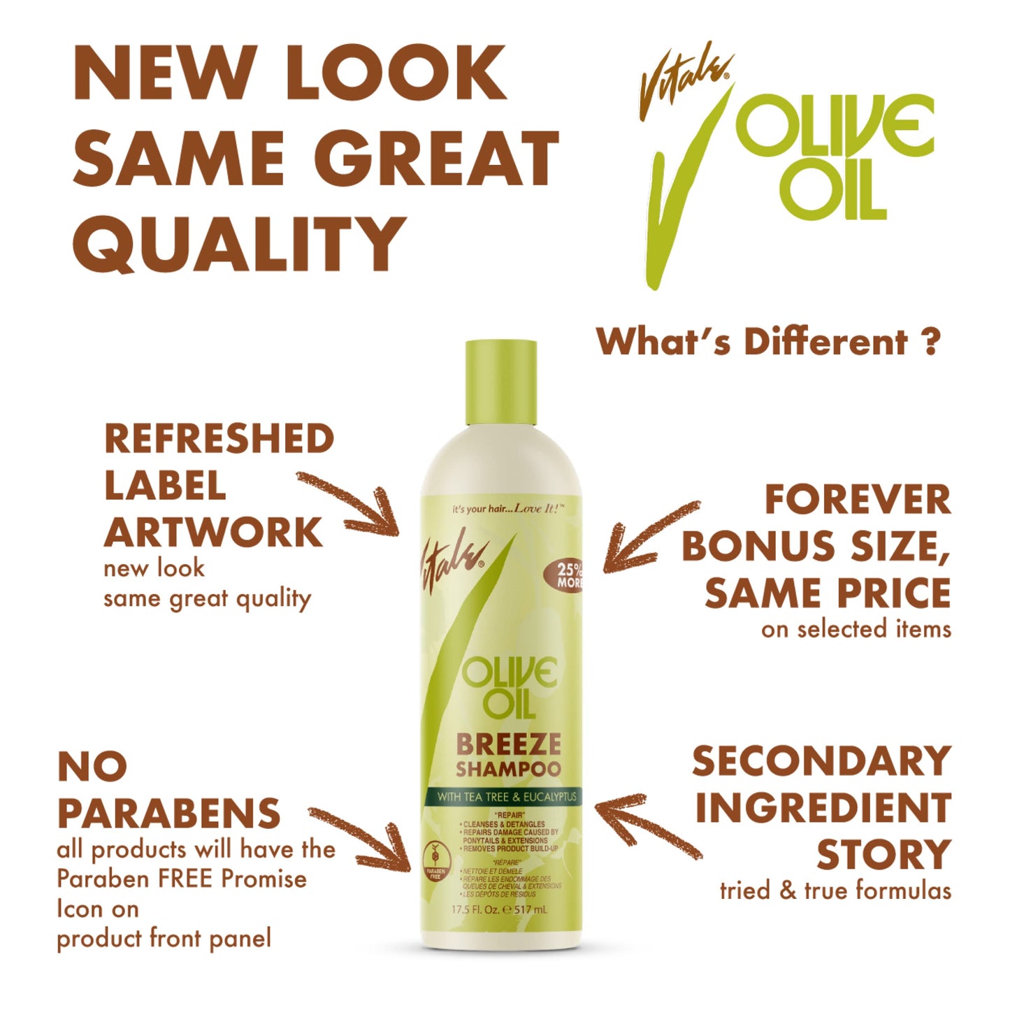 VITALE Olive Oil 4 In 1 Growth Serum, 4 Oz