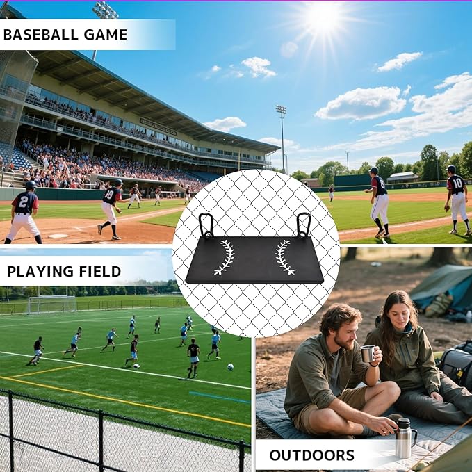 Heavy-Duty Iron Hanging Footrest for Baseball Fences – Ergonomic Steel Support, Adjustable Iron Fence Footrest for Baseball & Softball – Portable Steel Foot Tray