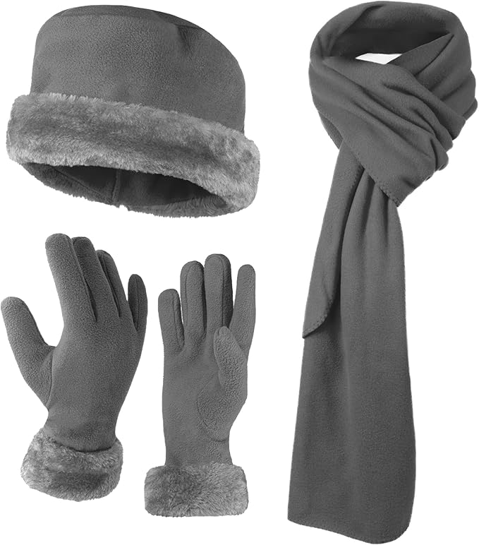 boxed-gifts Women's Warm Fleece Winter - Women's Hat and Glove Set + Hats Gloves Scarves for Women