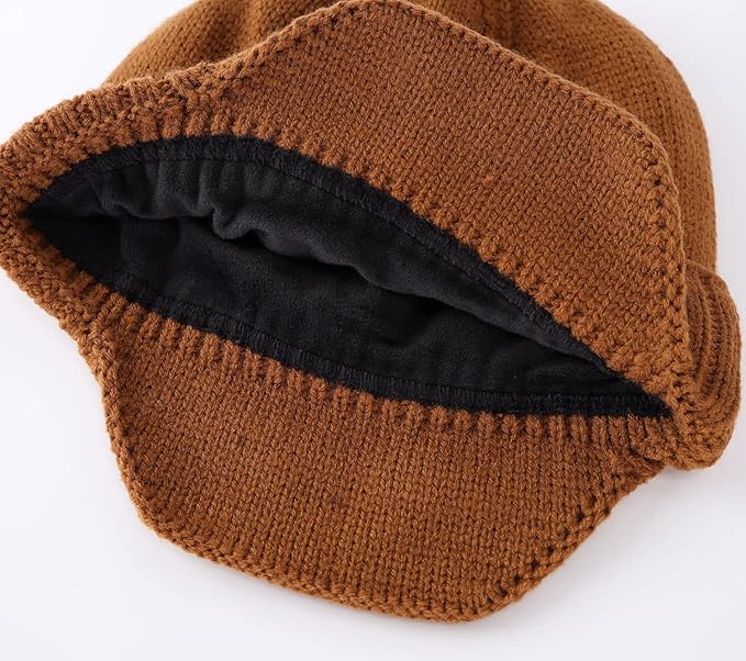 Home Prefer Mens Winter Hat Knit Earflap Hat Stocking Caps with Ears Beanie Hat