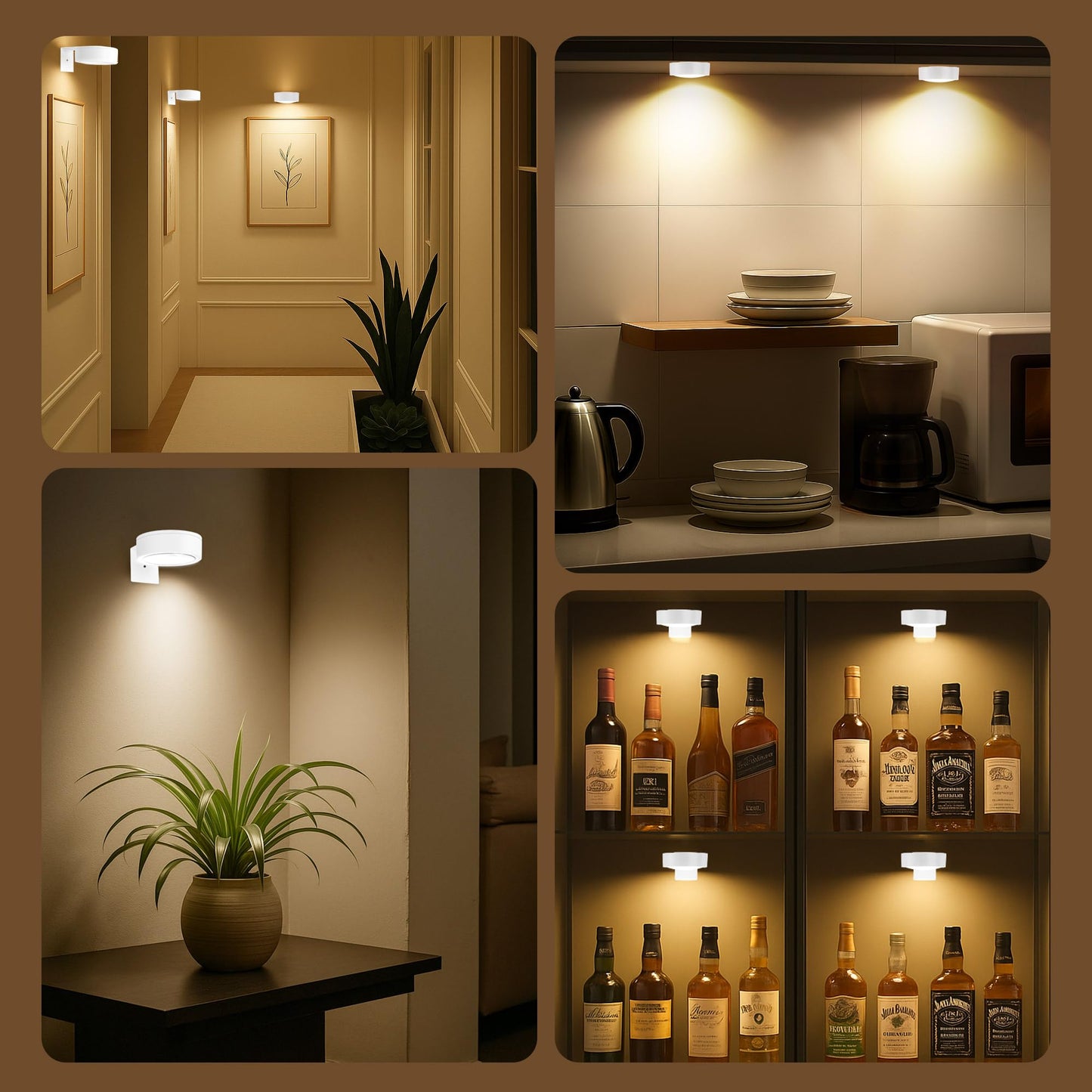 6Pcs Picture Light Battery Operated, Magnetic Led Painting Light with Remote Dimmable and Timer, 3 Lighting Modes Art Display Light for Picture Frame Paintings, Wireless Wall Decor Puck Lights