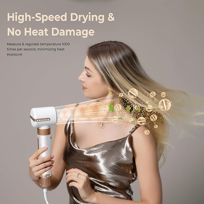 Hair Dryer Brush 7 in ONE, Powerful Blow Dryer Brush with Air Curler for Hair, Brush Blow Dryer with Diffuser, Ionic Hot Air Brush Fast Dry, Volumize, Curls, Straight, Hair Styling Tools 100-120V