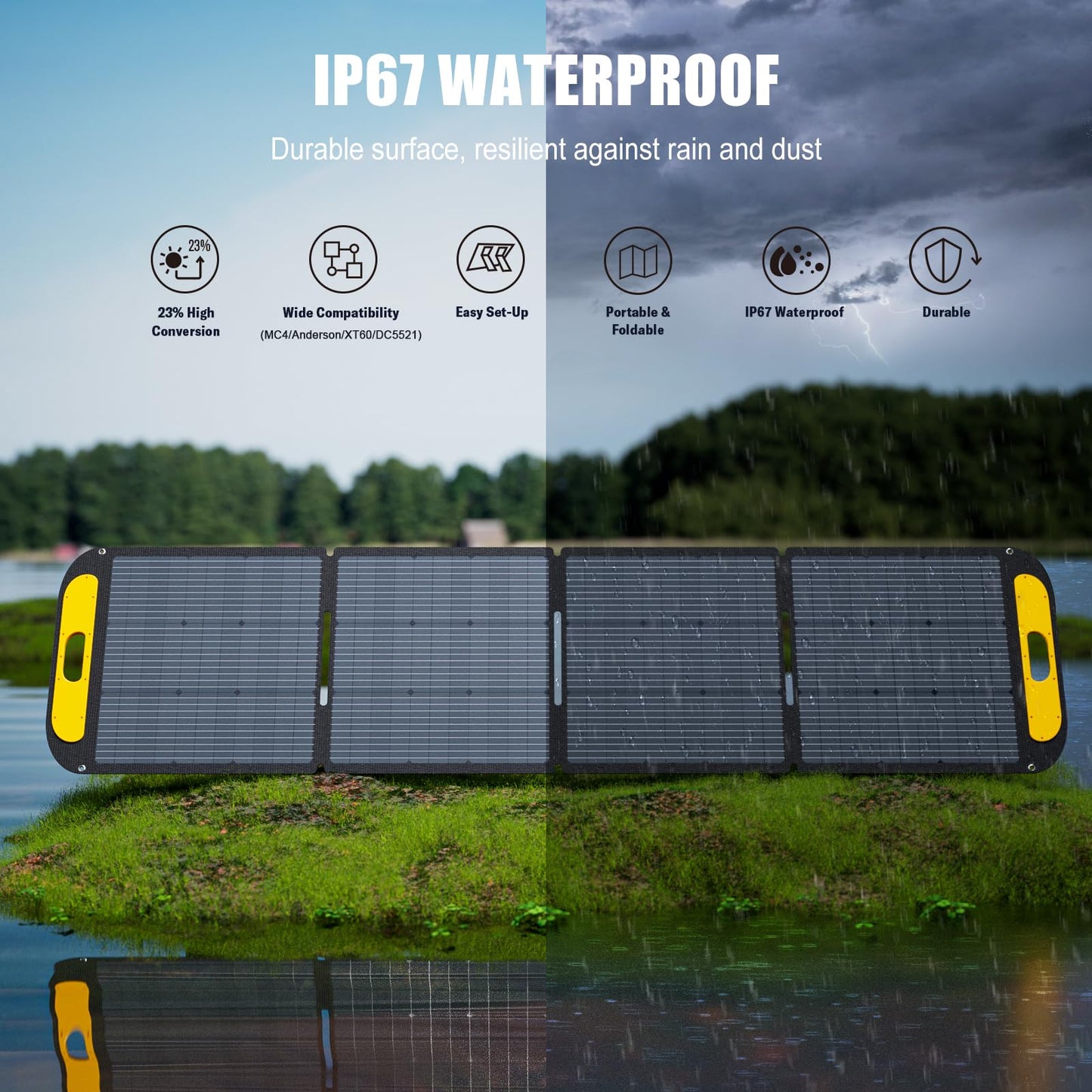 Vtoman 2376Wh Portable Power Station Bundle With Extra Battery & 200W Solar Panel Included - Up To 2000W Solar Power Generator F