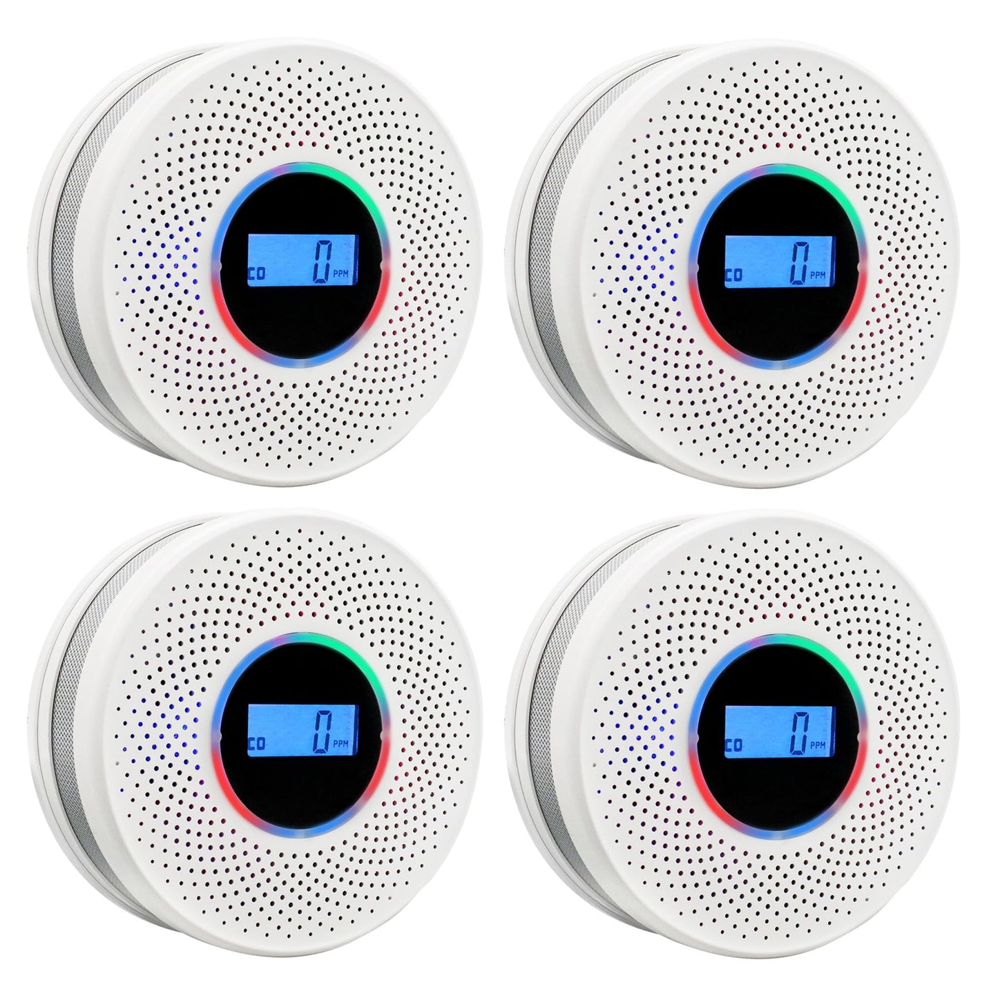 Smoke Detector Carbon Monoxide Detector Combo with Digital Display and Sound Light Alarm, 2-in-1 Smoke & CO Alarm with Battery Operated for Home, Travel or RV