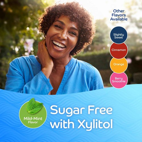 Oracoat XyliMelts for Dry Mouth Night Time or Day - Moisturizing Dry Mouth Adhering Discs, Sugar Free with Xylitol, 395 Count, Mint Flavor, 8-Hour Relief