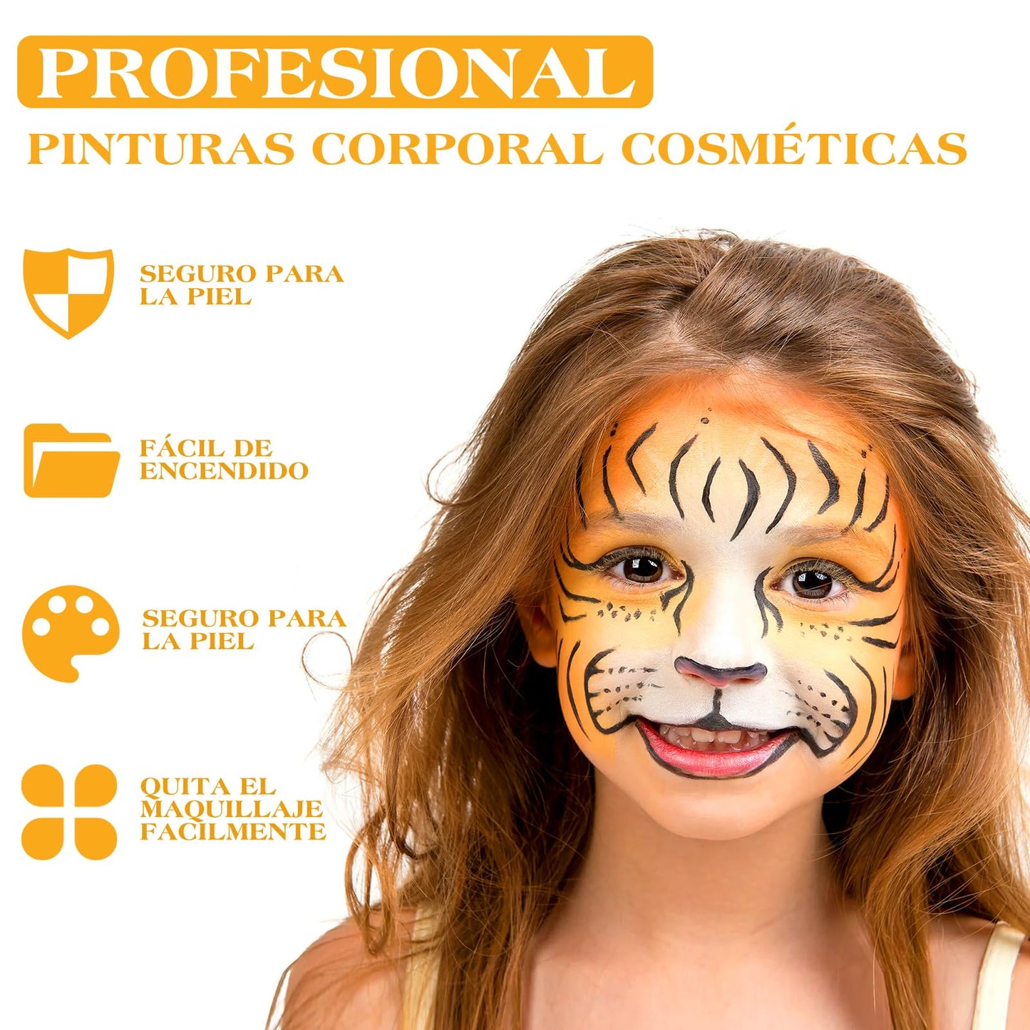 Face Painting Kit for Kids, 20 Colors Face Paint Kit With Brushes Stencils,Water Based Non-Toxic Hypoallergenic Professional Body Makeup Kit for Party Birthday Halloween
