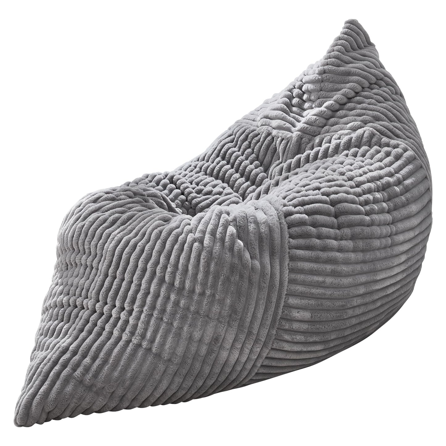 Hobestluk 3 in 1 Bean Bag Chair Giant Bean Bag Chairs Convertible Bean Bag Floor Cushion with Machine Washable Cover, Beanbag Chairs for Adult (Grey)
