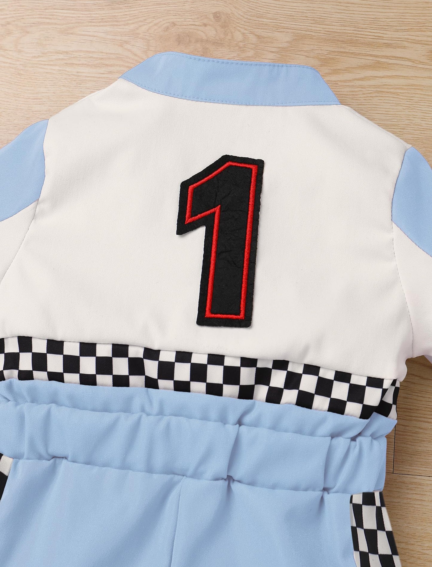 IDOPIP Baby Boys 1st 2nd Birthday Outfit Race Car Driver Romper Girls Boys Racer Jumpsuit One Piece Bodysuit Racing Suit Toddler Dress up Costume for Cake Smash Photo Shoot Blue 12-18 Months
