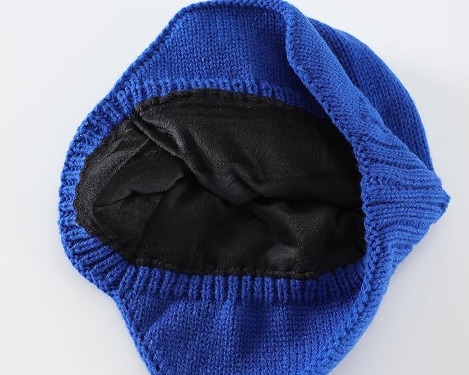 Home Prefer Mens Winter Hat Knit Earflap Hat Stocking Caps with Ears Beanie Hat