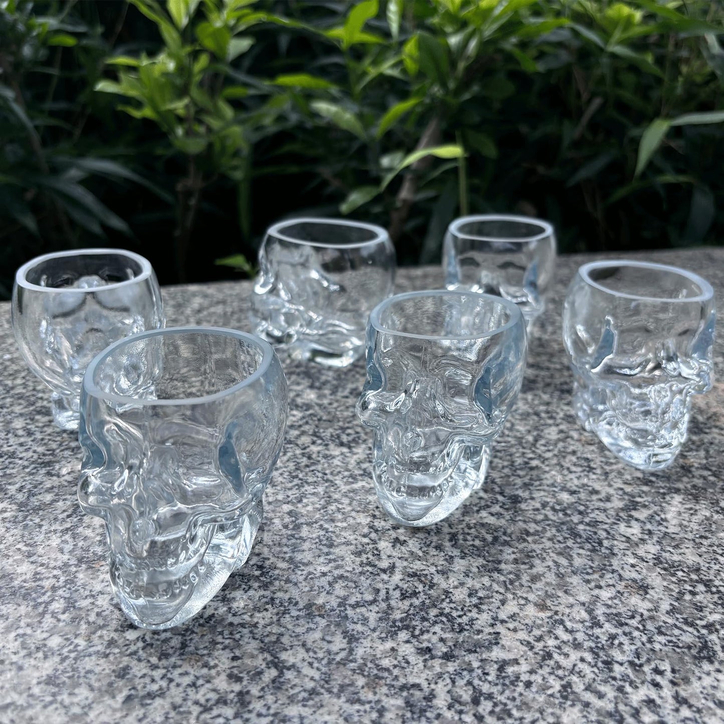 Funny Skull Shot Glass, (6pcs) 80ML (2.7oz) Small Wine Glasses Drinking Vodka Spirits Cup, Halloween Themed Party Holiday Gifts - 2.8 oz, Set of 6