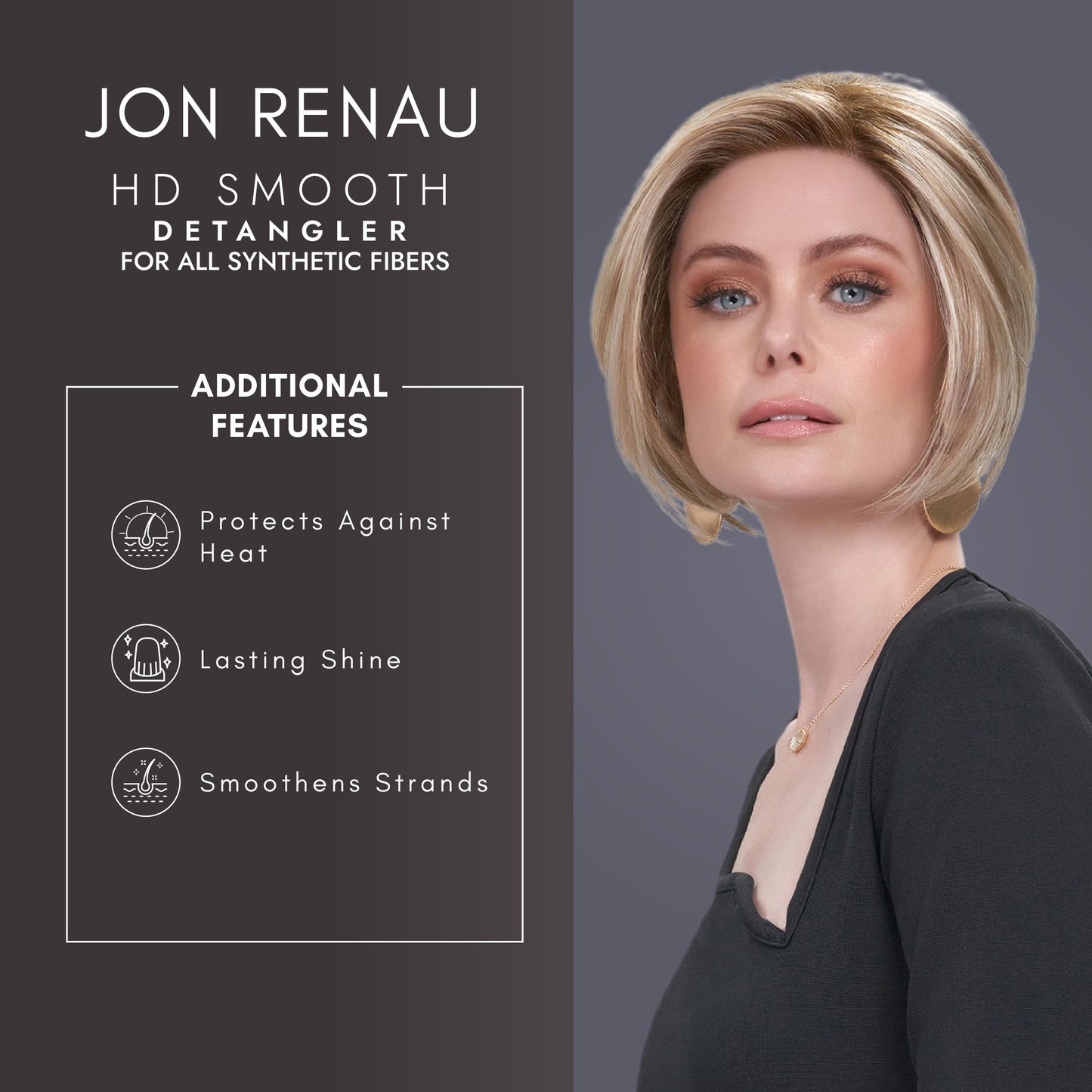 Jon Renau HD Smooth Detangler for Synthetic Wigs, 2 Ounce
