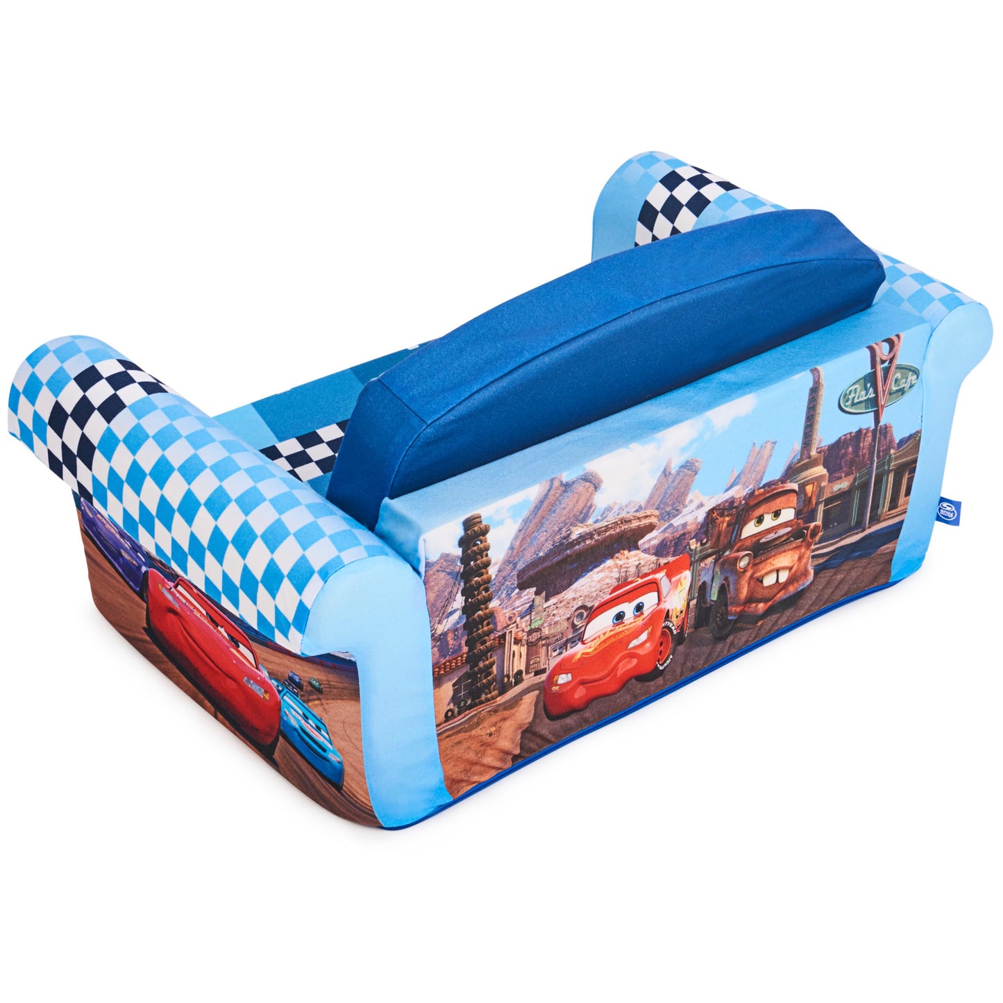 Marshmallow Furniture, Children's 2-in-1 Flip Open Foam Compressed Sofa, Disney's Cars, Multicolor