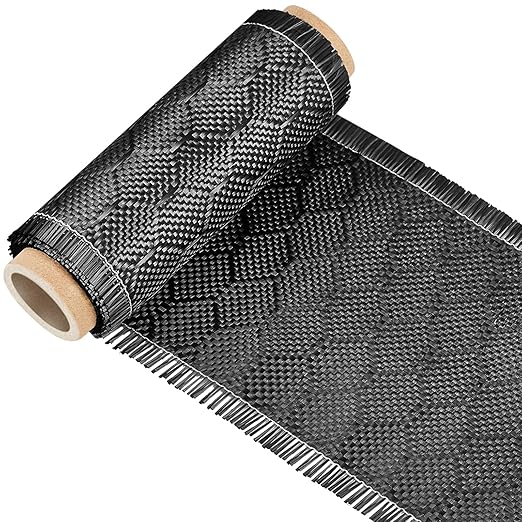 VitalCozy 5Ft x 4" Bee Hive Carbon Fiber Fabric Roll Sheet Carbon Fiber Cloth 2x2 Twill Weave 3k/ 220g Honeycomb Sheet for...
