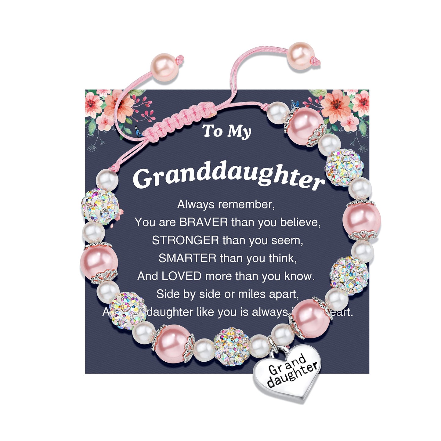 UNGENT THEM Granddaughter Gifts from Grandma Little Girls Bracelets Jewelry 8 12 10 6 7 9 11 Year Old Birthday Girl Valentines B