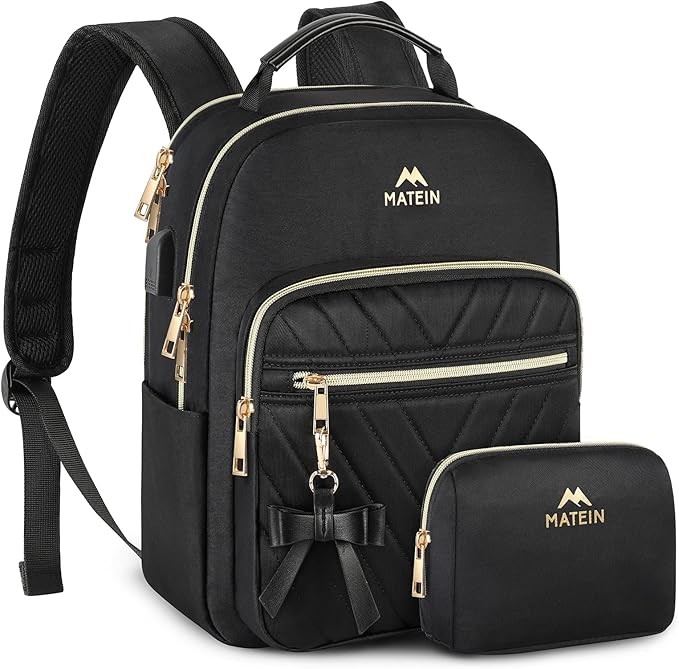 MATEIN Mini Backpack for Women, Waterproof Stylish Daypack Purse Shoulder Bag with USB Charging Port, Lightweight Small Ca...
