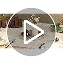 Wooden Decorative Tray Candle Holder: Romadedi Round Wood Tray Home Decor, Whitewash Rustic Trays for Farmhouse Dinning Ta...