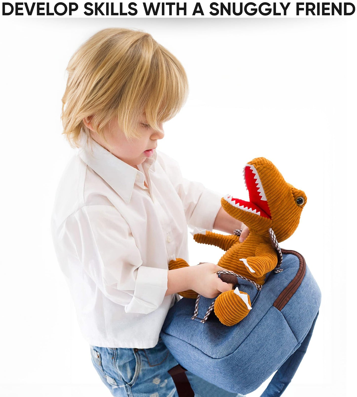 Dinosaur Toys for Kids 3-5, Dinosaur Toys for Kids 2-4, Birthday Gifts for 2 Year Old Boy, Gifts for 3 Year Old Boys, Toddler Backpack