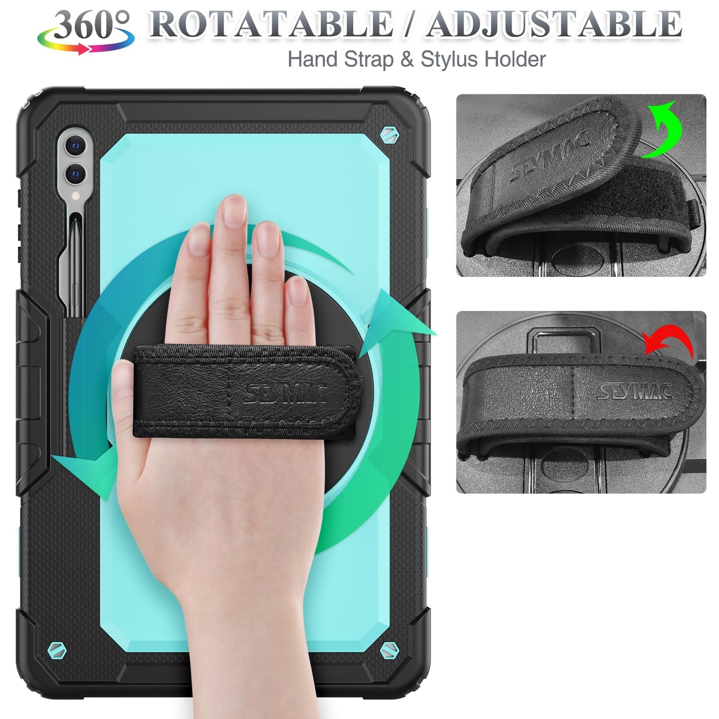 Seymac Stock Case For Samsung Galaxy Tab S10 Ultra / S9 Ultra Tablet Case 14.6   Protective With Screen Protector, Pen Holder,