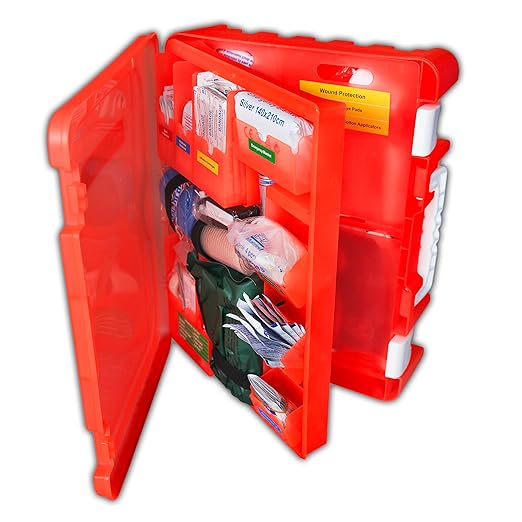 Rapid Care First Aid Kit, 100 Person Trauma Kit, 217 Pieces, ANSI 2021 Compliant, Exceeds OSHA Standards, AB2660 Trauma Re...