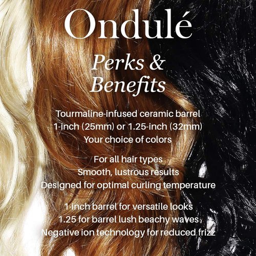L’ange Hair Ondulé Curling Wand - White 25mm