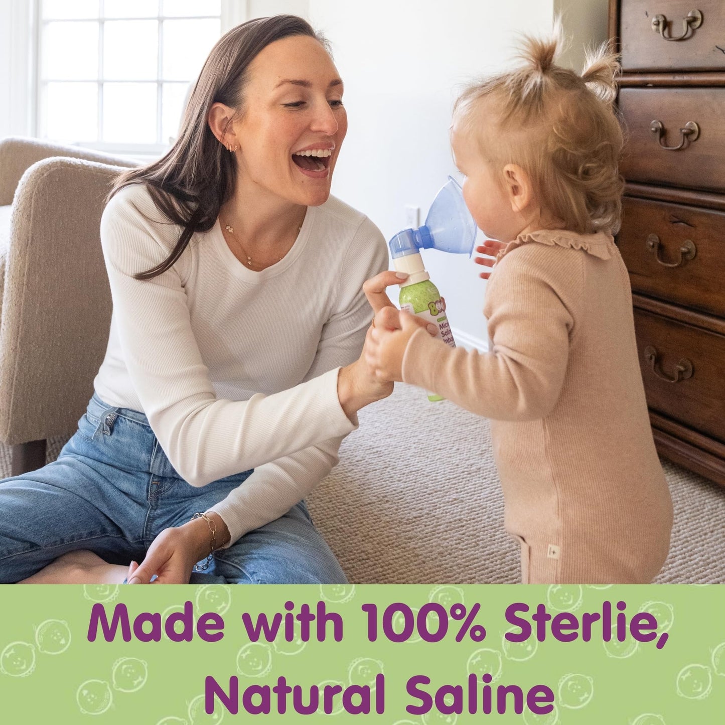 Boogie Micro-Mist Saline Inhaler, Baby Nose Congestion Relief, Nasal Spray for Kids, Pediatrician Recommended, HSA/FSA Eligible, Unscented, 1.7 oz (Pack of 1)