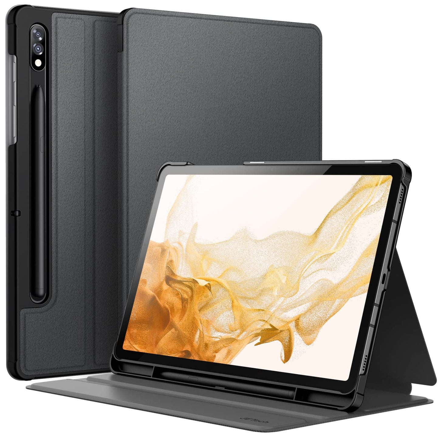 Jetech Case For Samsung Galaxy Tab S8 2022/S7 2020 11-Inch With S Pen Holder, Slim Folio Stand Protective Tablet Cover, Multi-An