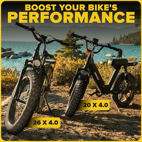 ULTRAVERSE 26x4 E-Bike Fat Tire - Robust, High-Performance 26inch Fat Tyre for MTB and Ebikes, Durable All-Terrain Directional Tread, Superior Density for Street & Trail Adventures-1 Unit