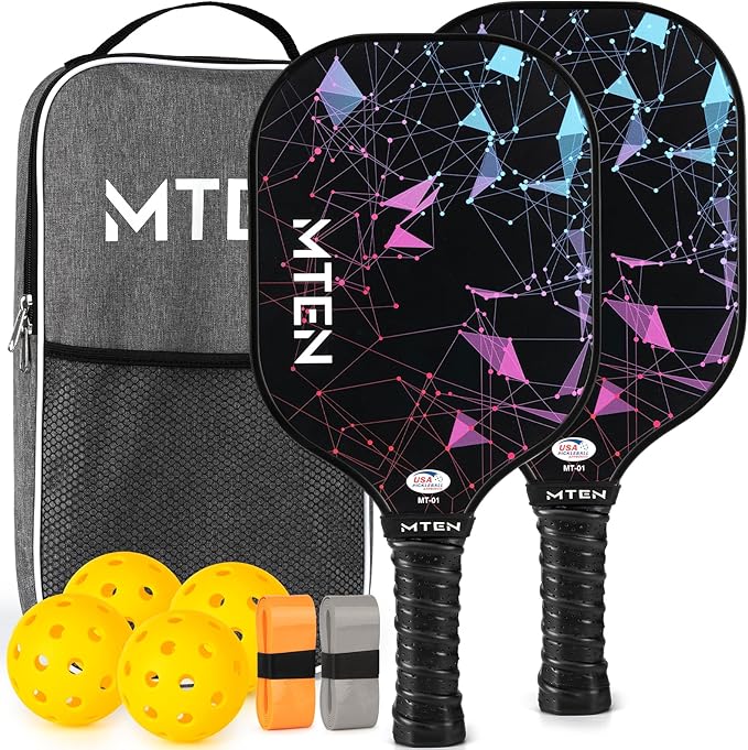 Pickleball Paddles, USAPA Approved Fiberglass Surface Pickleball Set with Pickleball Rackets, Pickleball Paddles Set for ...