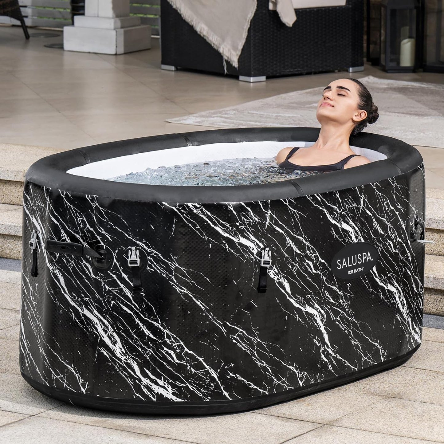 SaluSpa 60"x36"x28"/1.52mx92cmx71cm Glacial Dip FortiFiber Cold Plunge Tub