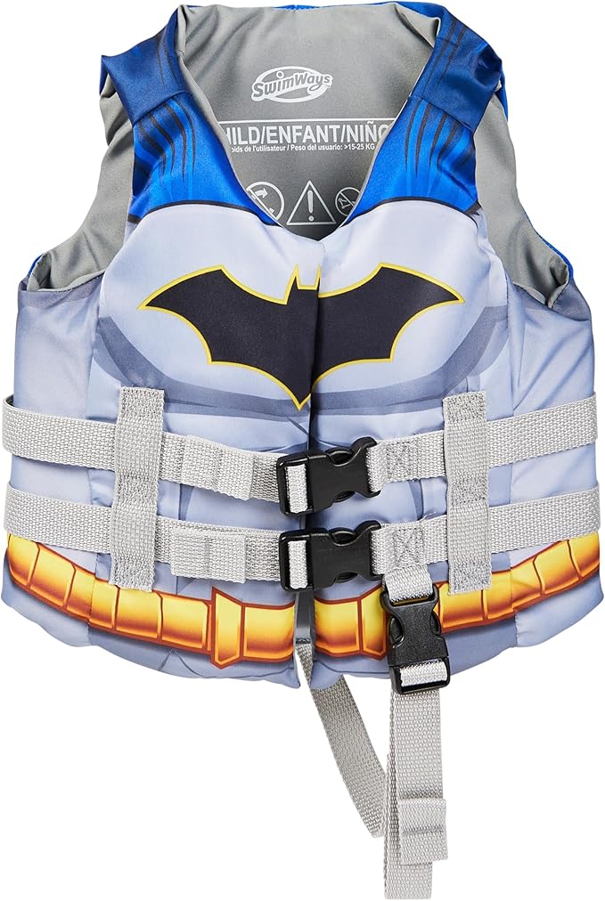 SwimWays DC Swim Trainer Life Jacket, US Coast Guard Approved Life Vest Kids Swim Vest, Pool Floats & Life Jackets for Kid...