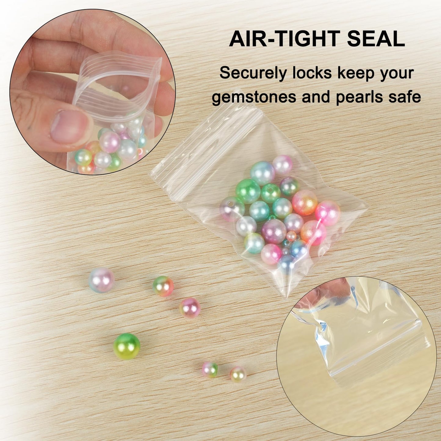 WEGOUP 120 PCS Small Plastic Bags for Jewelry, 2" x 2.76" Resealable Clear Poly Baggies, 2.4 Mil Mini Zip Bags for Small Business, Storage, Gifts, Candy, Screws