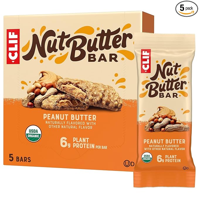 CLIF Nut Butter Bar - Peanut Butter - Energy Snack Bars - Non-GMO - USDA Organic - Plant Based - Low Glycemic - 1.76 oz. (...