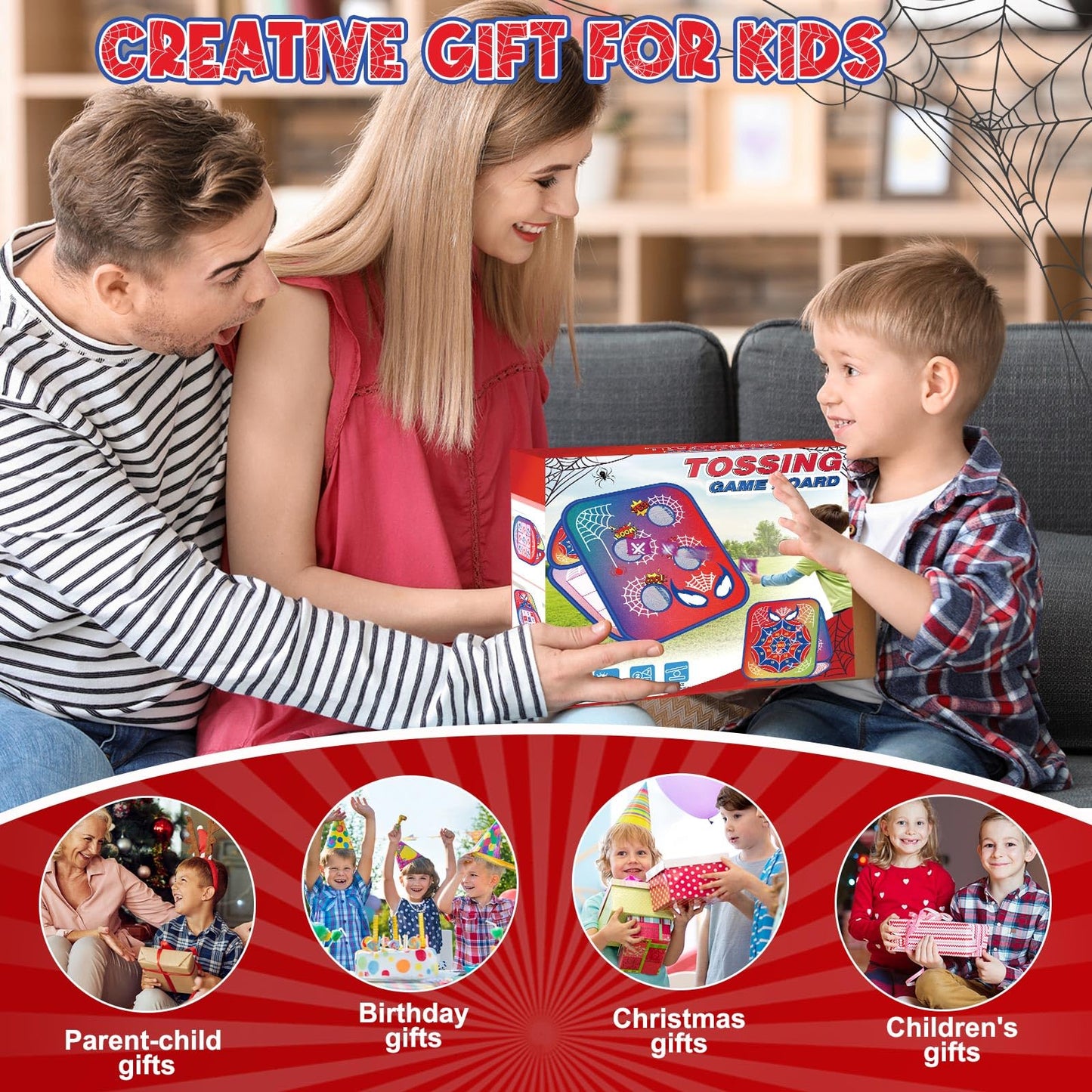 Aooess Bean Bag Toss Game for Kids: Cornhole for Kids, Outdoor Toys for Kids Ages 4-8 Tic Tac Toe Bean Bag Toss Toddler Toys Yard Games, Birthday Gift for Girls 3 4 5 6 7 8 Year Old