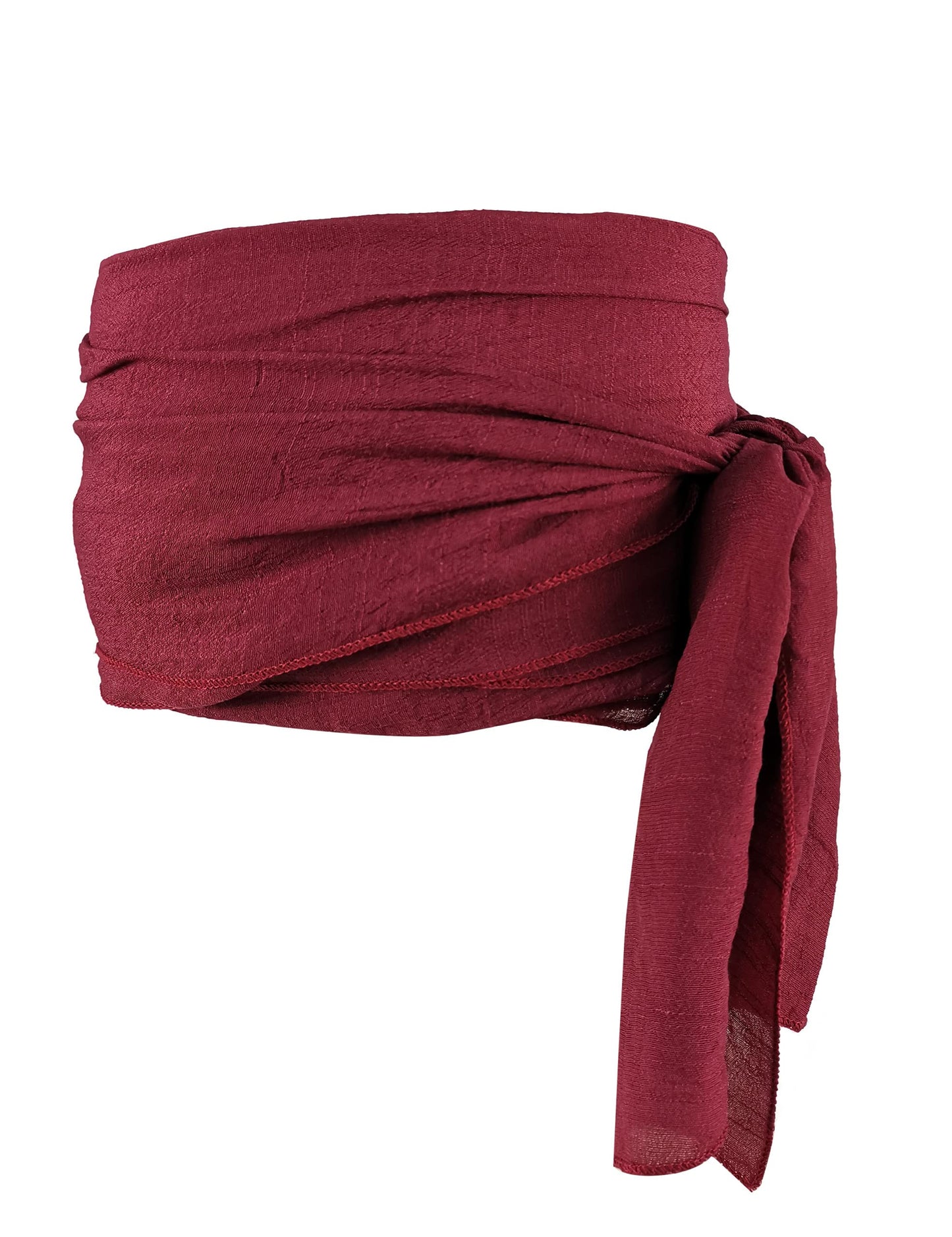 Mayerilby Halloween Pirate Cosplay Men Women Pirate Head Scarf Hat Accessories Pirate Bandana Headband Pirate Waist Belt(Fullset,Dark Red)