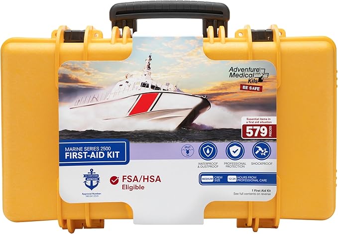 Adventure Medical Kits Marine Series Medical Kit - 2500 - Boat First Aid Kit For Medium Crews 24 Hours From Care - Include...