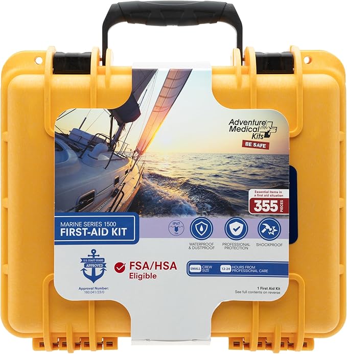 Adventure Medical Kits Marine Series Medical Kit - 1500 - Boat First Aid Kit For Small Crews 24 Hours From Care - Includes...