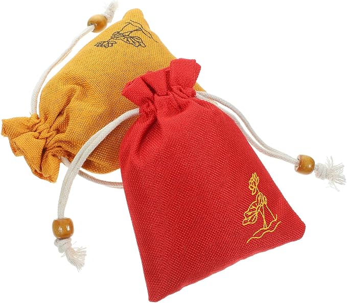 2Pcs Natural Fragrance Sachets for Closet and Freshening Cotton Linen Air Fresh Bags with Dried Flowers Floral Scent Eliminates Odors for Cars Suitcases Handbags Random Color
