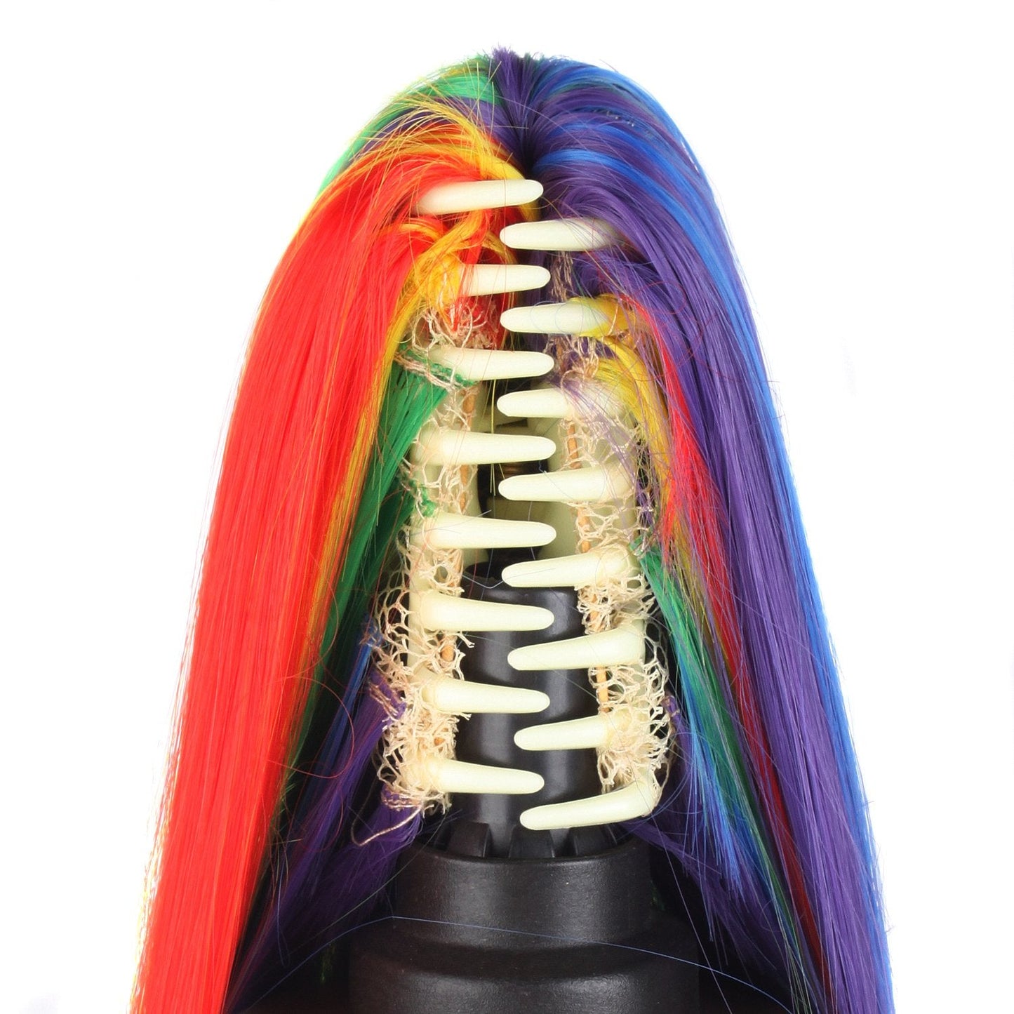 MapofBeauty Rainbow Colors Long Straight Clip on Ponytails/Cosplay Wig (Ponytails)