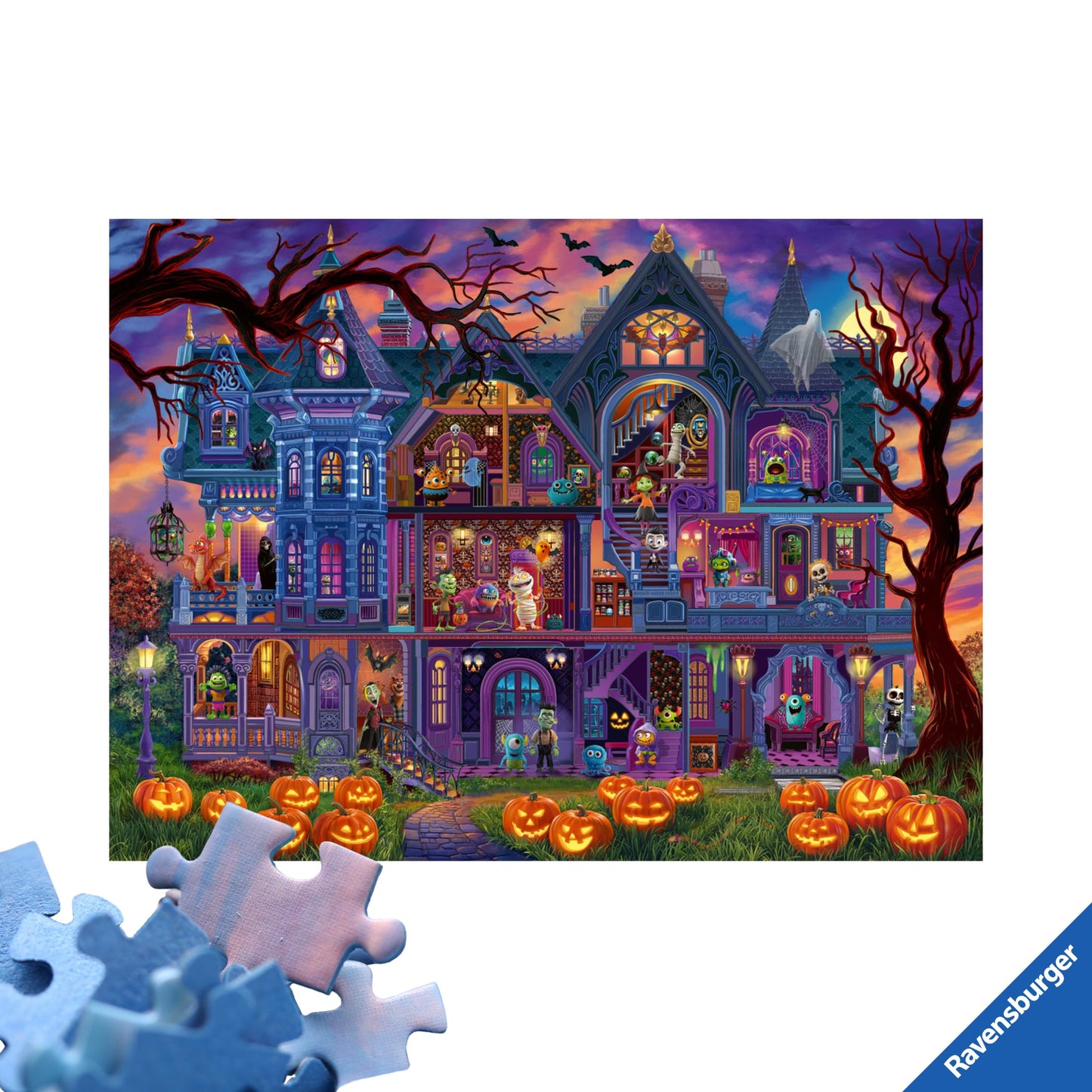 Ravensburger Monster House Party 100 Piece XXL Jigsaw Puzzle for Kids - Every Piece is Unique, Pieces Fit Together Perfectly