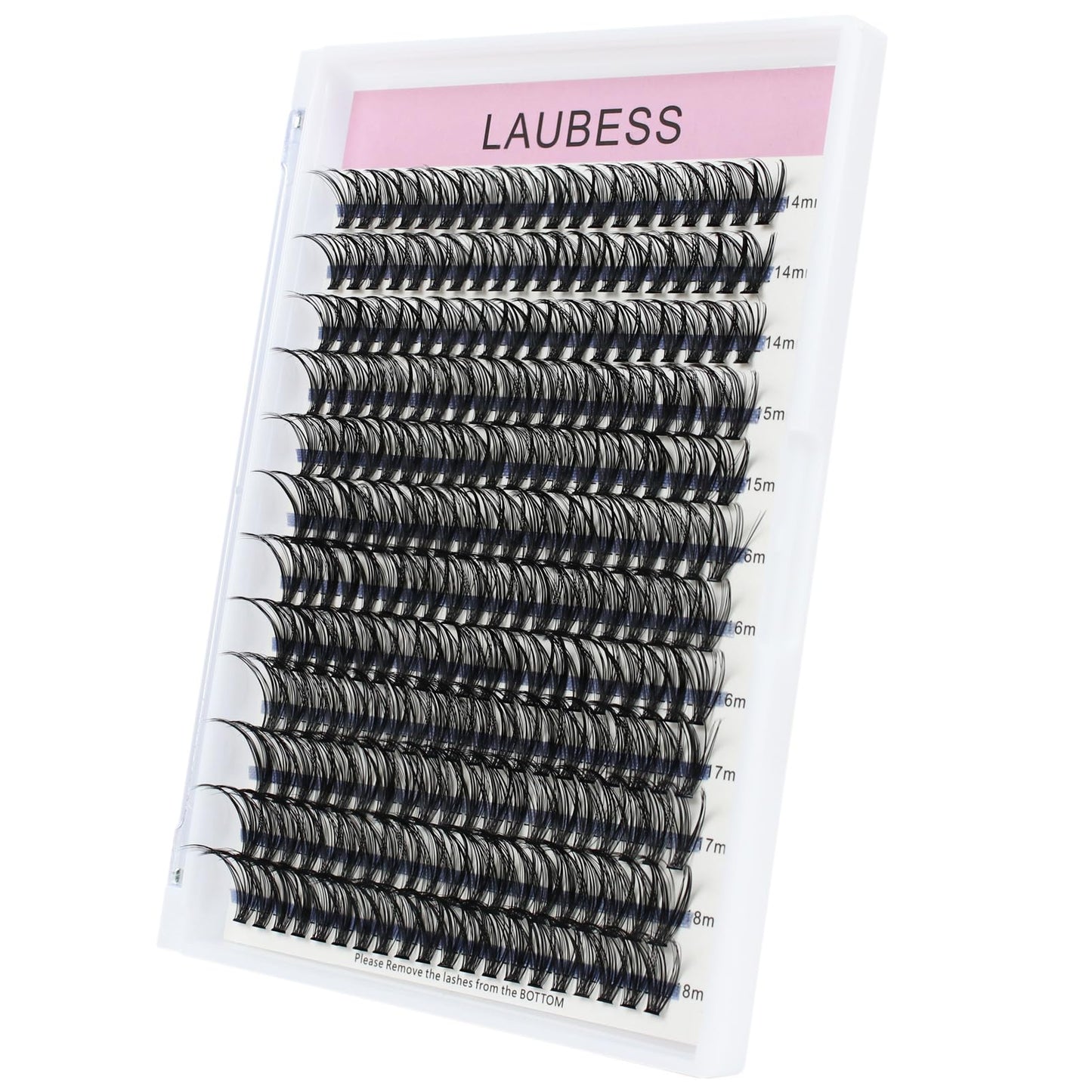 Eyelash Clusters LAUBESS Lash Clusters Individual Lashes Cluster Eyelash Extensions DIY at Home Waterproof Cluster Lashes (40D-0
