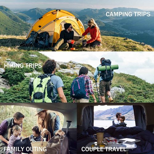 QEZER Ultralight Down Sleeping Bag for Adults 37-60 Degree F with 600 Fill Power, Compact Summer Sleeping Bag for Backpacking, Hiking and Camping