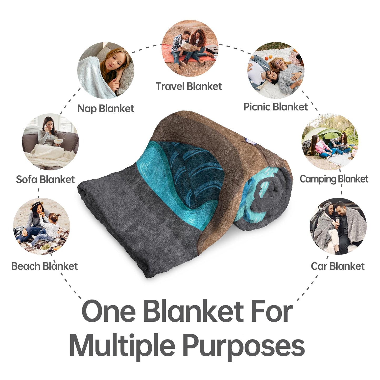 SteadStyle Dad Gifts, Dad Birthday Gift, Blanket Gifts for Daddy from Daughter or Son, Present for Father's Day, Thanksgiving, Fluffy Blanket for Father, 50 x 60 in