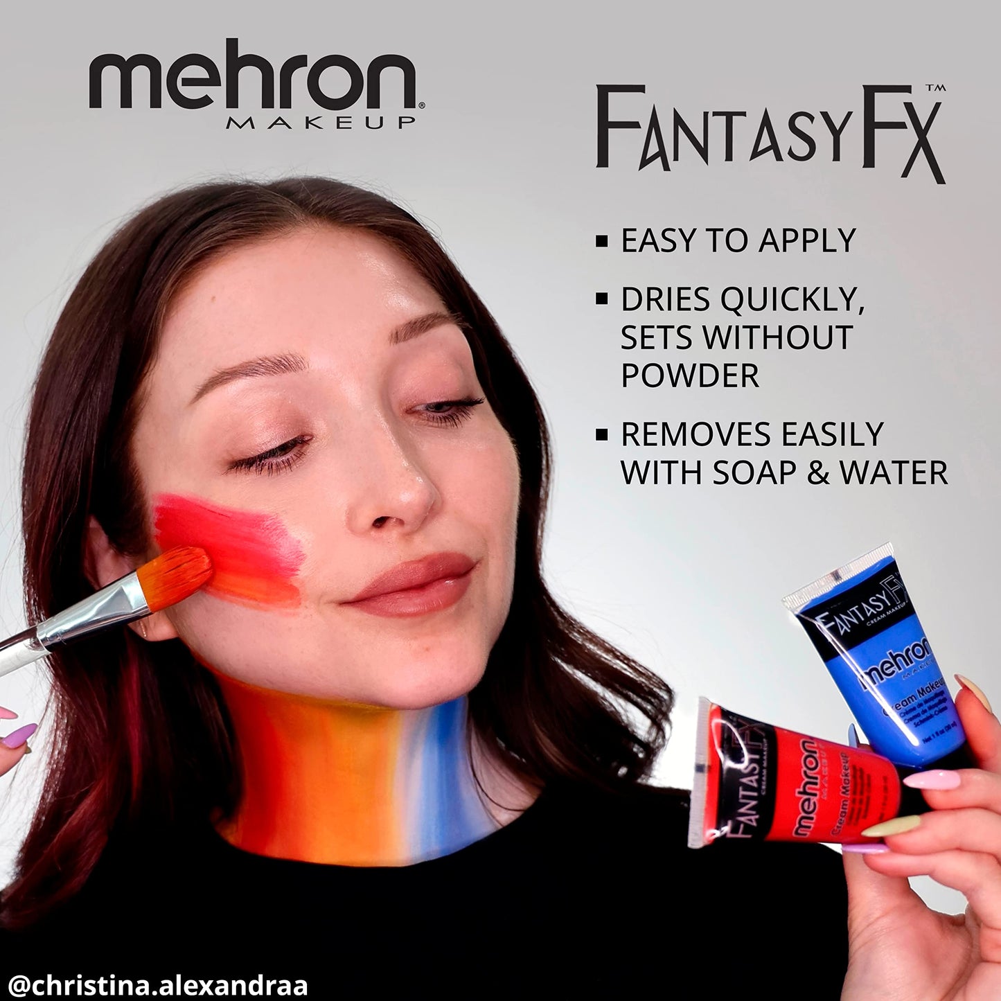 Mehron Makeup Fantasy FX Cream Makeup | Water Based | Halloween | Wolfman Brown Face & Body Paint For Adults 1 fl oz (30ml) (Wol