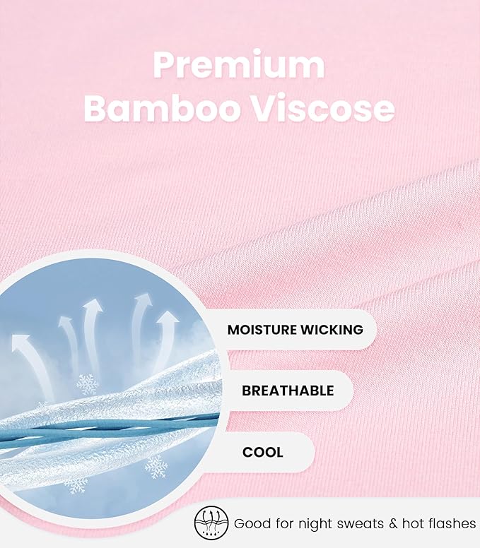 NACHILA Pajamas for Women-Viscose from Bamboo, Ribbed Racerback Tank Top Sexy Split Shorts Pajama Sets Cooling Sleep Cami Pjs