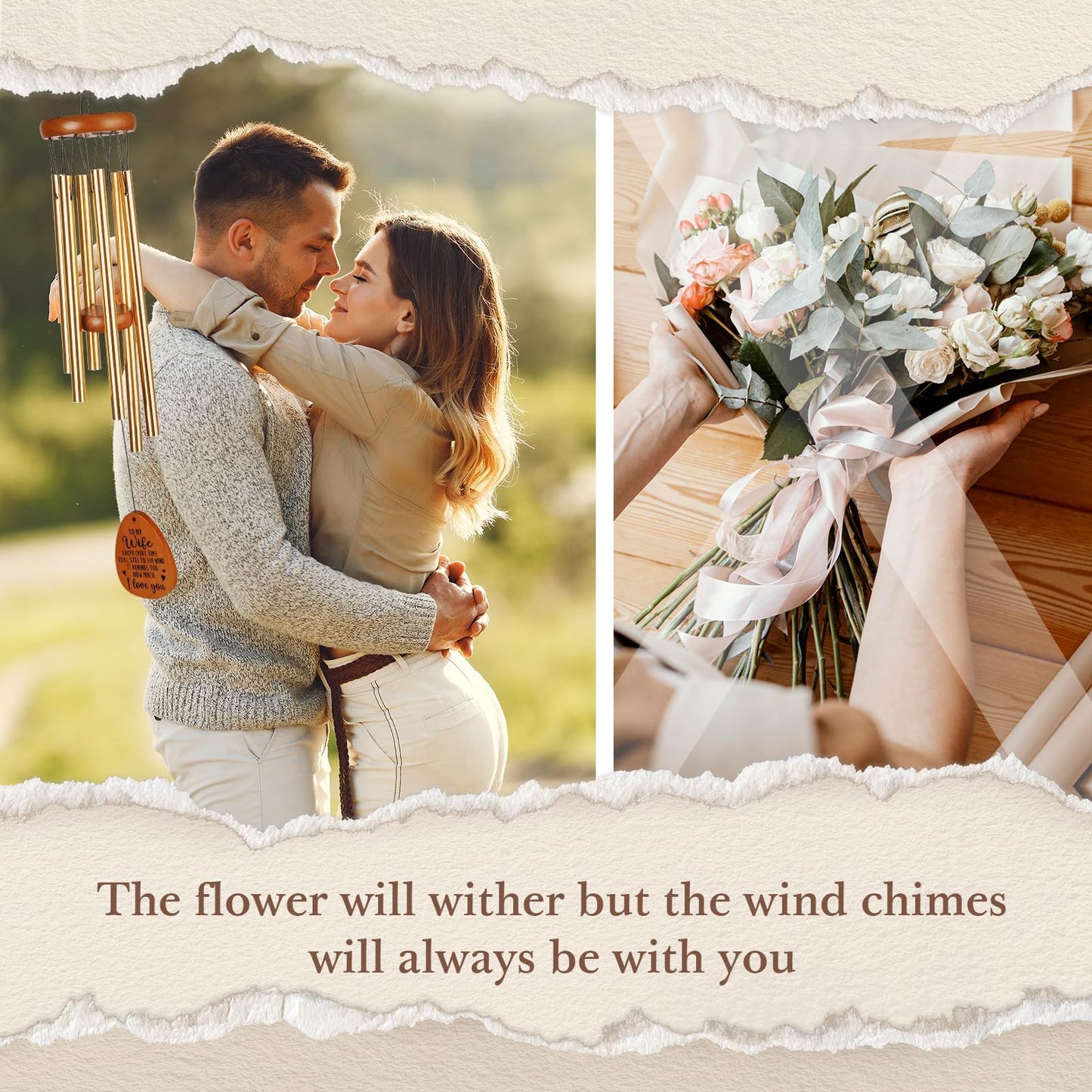 Gifts for Wife, Wife Wind Chimes, Mother‘s Day Gift for Wife, Birthday Gift for Wife from Husband. Love Reminder Gifts for Birthday Wedding Anniversary Valentine's Thanksgiving Christmas