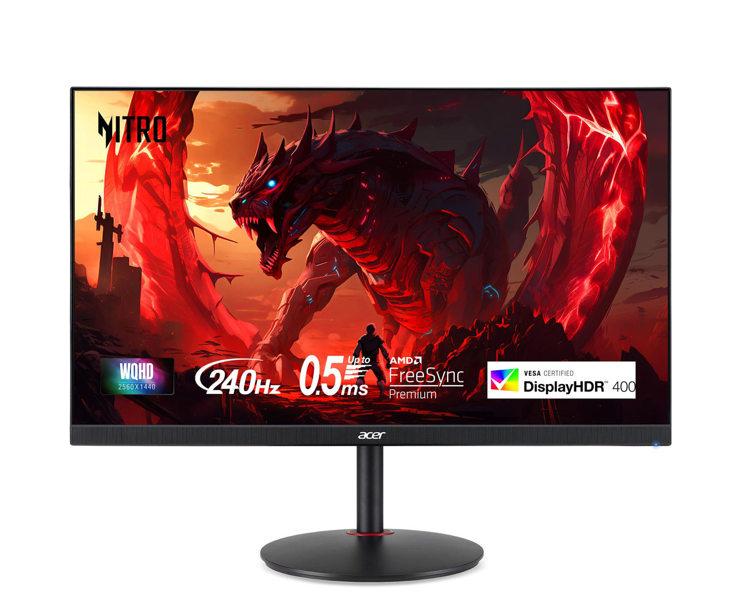 Acer 27" WQHD Gaming Monitor - 240Hz, 0.5ms, AMD FreeSync, IPS, Black, Model UM.HX2AA.201