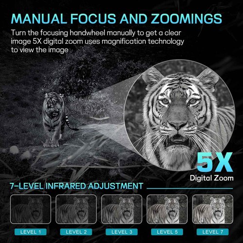 Night Vision Goggles, Profey 4K Night Vision Binoculars for Adults, Rechargeable Night Vision Goggles for Hunting & Security, 32GB TF Card to Save Photo, Video, Best for Hunters