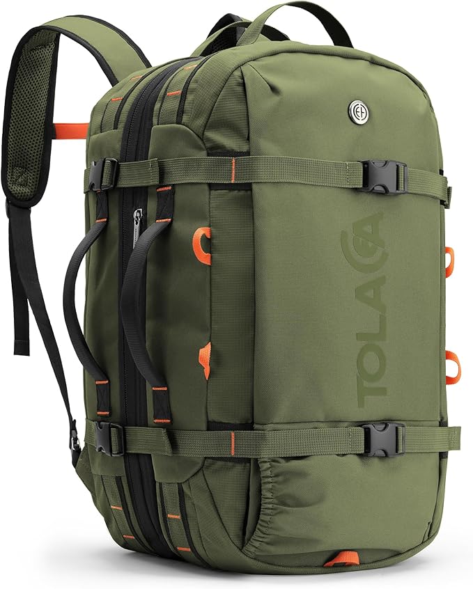Tolaccea Travel Laptop Backpack for Men Women, 40L-50L Expandable Carry On Backpack with Wet Dry Compartment, TSA Approved...